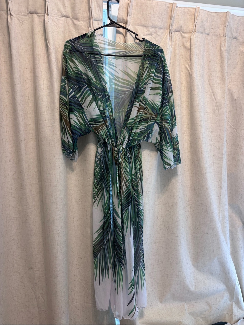 Women's Green & White beach cover